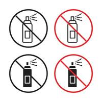 No aerosol spray sign vector