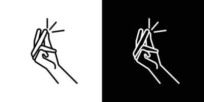 Finger snapping icon vector