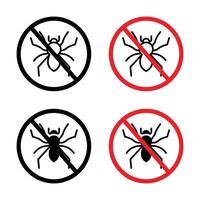 No parasitic insects sign vector