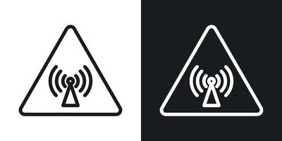 Non ionizing radiation hazard sign vector