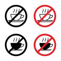 No coffee cup sign vector