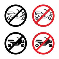 No all terrain vehicle sign vector