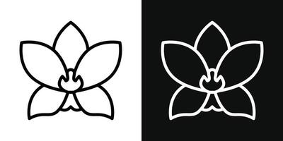 icono de orquídea polilla vector