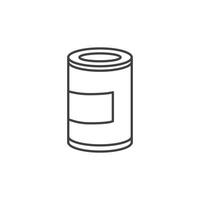 Tin can icon vector