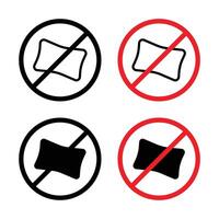 No pillow sign vector