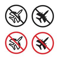 Dont fly sign vector