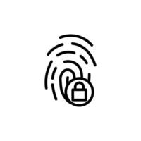 Biometric security icon vector