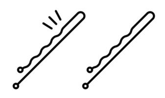 Bobby pin icon vector