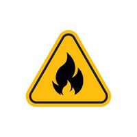 Fire warning sign vector