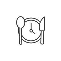 Lunch time icon vector