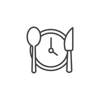 icono de la hora del almuerzo vector