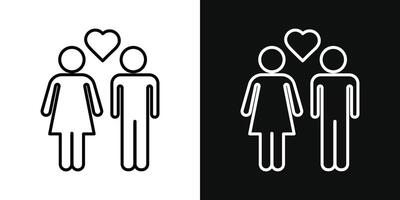 Couple with love icon vector