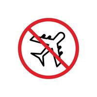 Dont fly sign vector