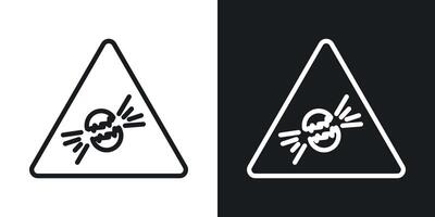 Explosive materials hazard sign vector