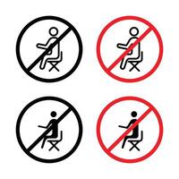 No sitting sign vector