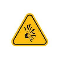 Explosive materials hazard sign vector