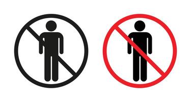 No man sign vector