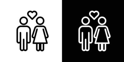Couple with love icon vector