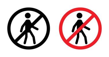 No entry sign vector