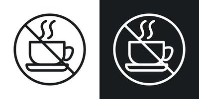 No coffee cup sign vector