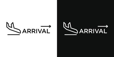 Airport arrival sign vector