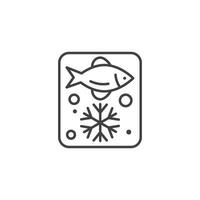 Frozen food icon vector