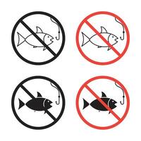 No fishing icon vector