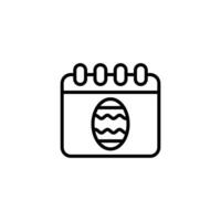 Easter calendar icon vector