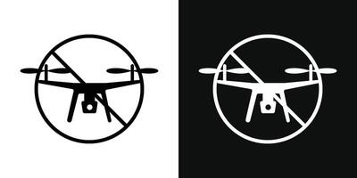 No mosca drones firmar vector