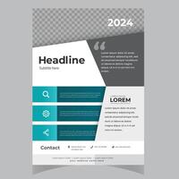 Modern  Corporate flyer design template set, professional business flyer layout vector