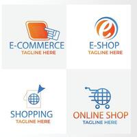 Modern Online Shop Logo designs Template vector