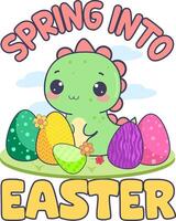 Spring into Easter vector