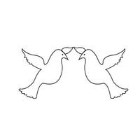 Pigeon abstract minimal creative vector illustration symbol