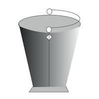 bucket abstract minimal creative vector illustration symbol