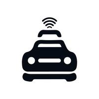 Self drive car icon, Driverless car and vehicle icons of self driving automobile vector