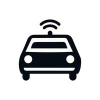 Self drive car icon, Driverless car and vehicle icons of self driving automobile vector