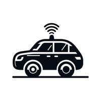 Self drive car icon, Driverless car and vehicle icons of self driving automobile vector