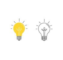 light bulb for energy and idea symbol vector