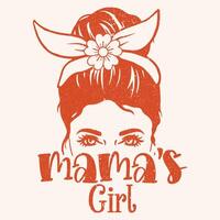 Mamas girl graphic design vector