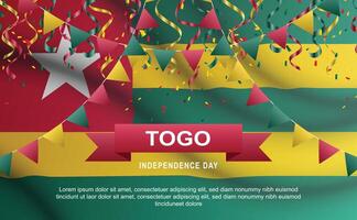 Togo Independence Day background Federal. vector