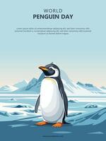 World Penguin Day background. vector