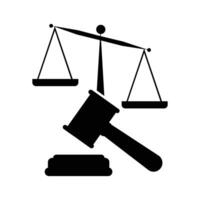 vector abogado y justicia o ley logo ilustración