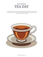 National Tea Day background. vector