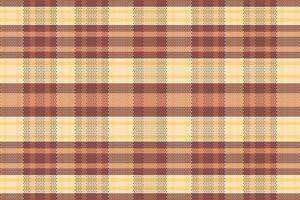 Tartan plaid pattern with texture and warm color. vector