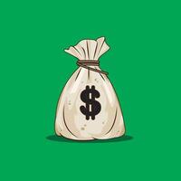 Vector illustration of Money bag for saving money