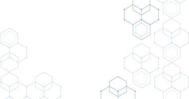 blue tech hexagon background design template vector