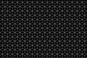 black and white Geometric Cube pattern vector