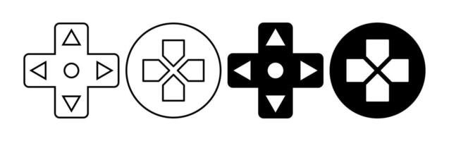 game controller directional icon set isolatde on white background vector