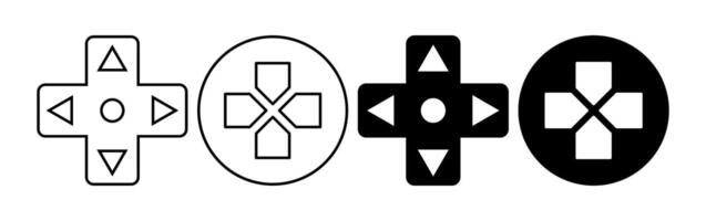 game controller directional icon set isolatde on white background vector