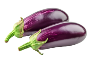 AI generated Eggplant isolated on transparent background With clipping path png